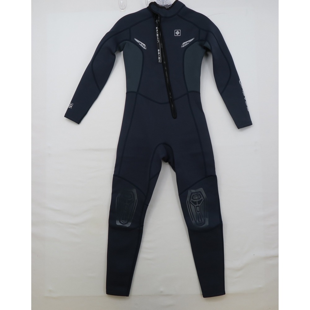 Seaskin 2mm Recyclable Series Wetsuit Mens Full Body Front Zip Navy Blue Steamer